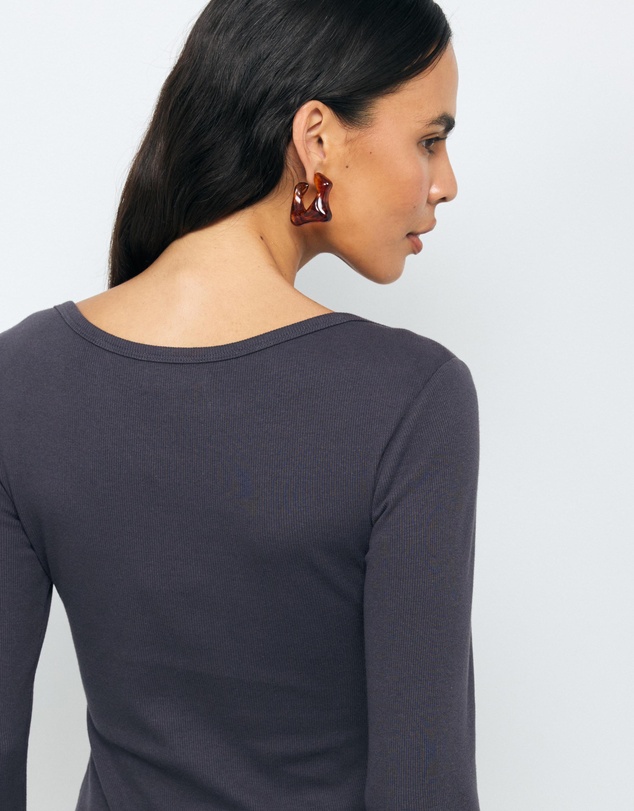 AERE - Sara Long Sleeve Rib Top