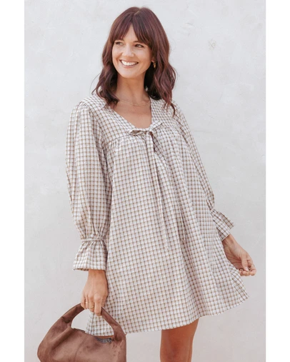 Petal & Pup - Lynden Mini Dress - Green Gingham