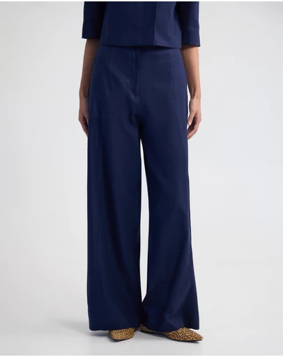 Oxford - Goldie Flat Front Linen Blend Pant