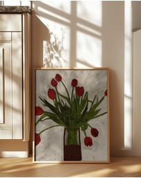 Olive et Oriel - Bouquet Of Tulips by Shatha Al Dafai Art Print