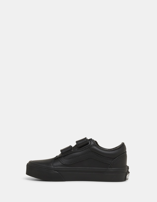 Vans - Old Skool Black Leather Youth