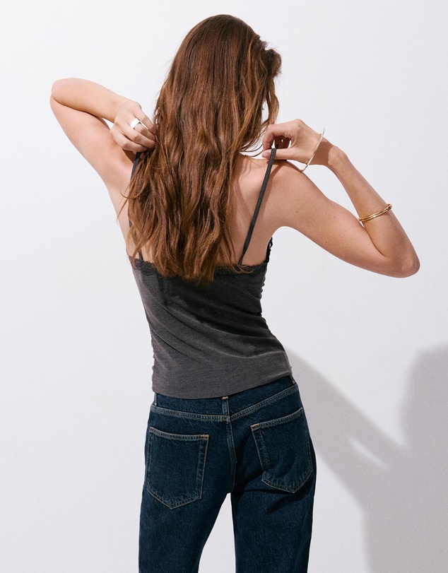 M.N.G - V-Neck Lace Top