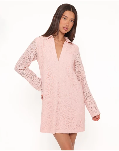 Petal & Pup - Cidel Mini Dress - Pink Lace