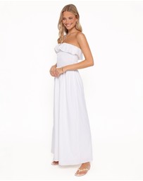 Petal & Pup - Gilbert Strapless Maxi Dress - White