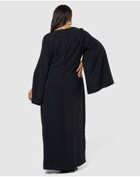 Pink Dusk by Curve Project - Main Character Maxi Cape Dress