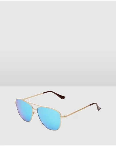 Hawkers Co - HAWKERS - Gold Clear Blue LAX Sunglasses for Men and Women UV400
