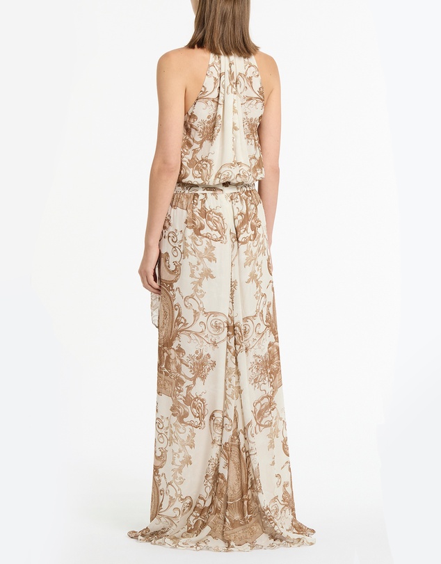 Carla Zampatti - Renaissance Georgette Halter Dress