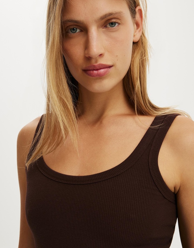 Cotton On - Blake Rib Scoop Tank