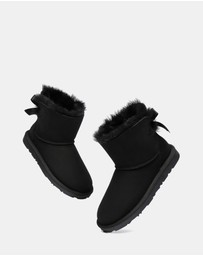EVERAU - EverAU Ugg Mini Back Bow Sheepskin Upper UGG Boots