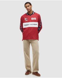 Tommy Hilfiger - Geometric Flag Print LS Rugby Shirt