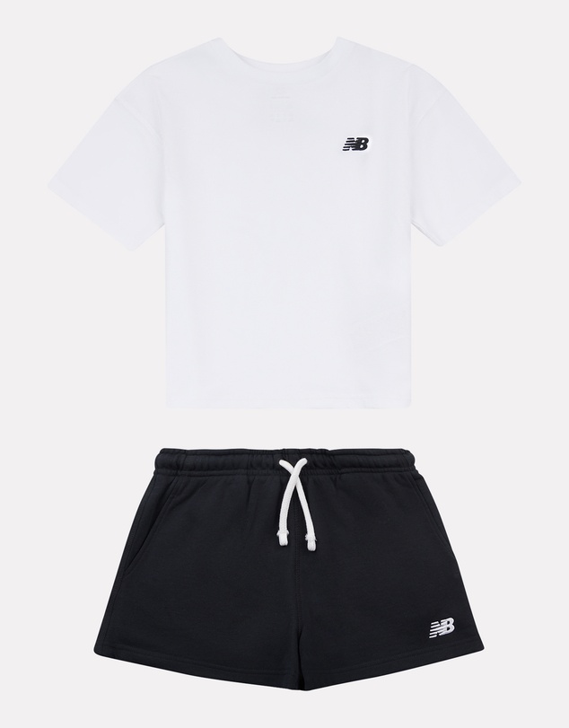 New Balance - French Terry Small Logo Tee & Short Set