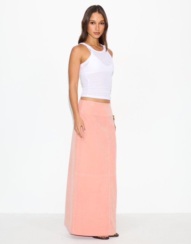 Dazie - Bailey Faux Suede Midi Skirt