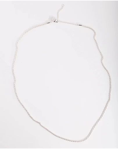 Lovisa - Silver Plated 60cm Rope Chain Necklace