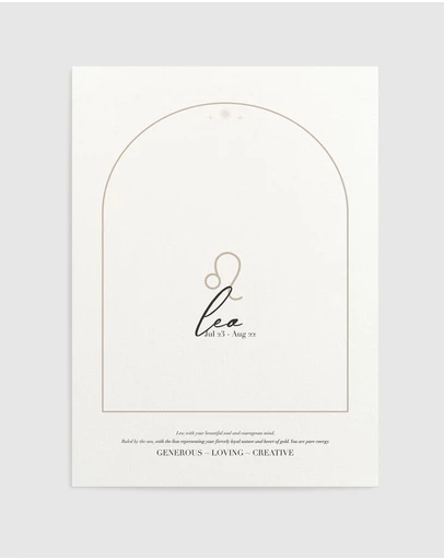 Olive et Oriel - Leo Zodiac Art Print