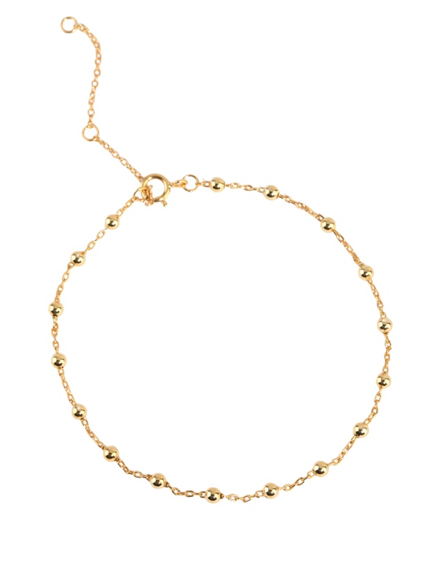 Lovisa - Gold Plated Sterling Silver Ball Chain Bracelet or Anklet