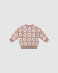 Kynd Baby - Knit Jumper in Grid Floral