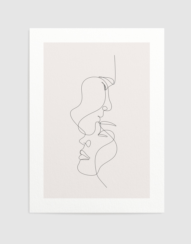 Olive et Oriel - Line Figure III Art Print