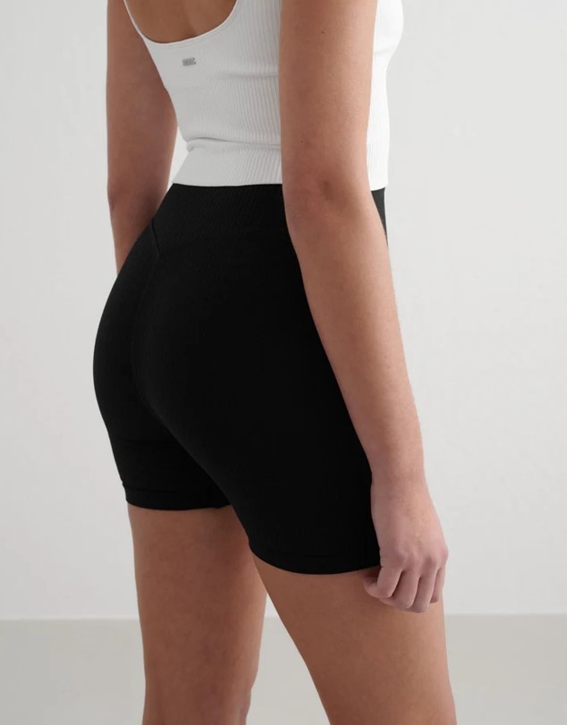 Aim'n - Ribbed Midi Biker Shorts