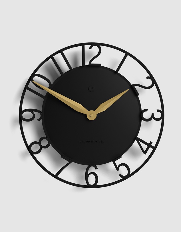 Newgate - Newgate Time Traveller Wall Clock-Black