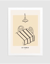 Olive et Oriel - LA Table No2 by Treechild Art Print