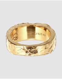 Haze & Glory - ICONIC EXCLUSIVE - Ring Signet Quartz Citrine Gemstone 925 Sterling Silver Vermeil