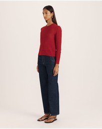 SABA - Prue Cotton Crochet Long Sleeve Knit