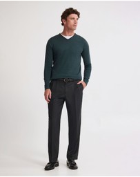 Oxford - Basic V-Neck Pure Wool Pullover