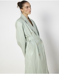 Cirkular - Pre-Loved - Source Unknown Faux Leather Trench