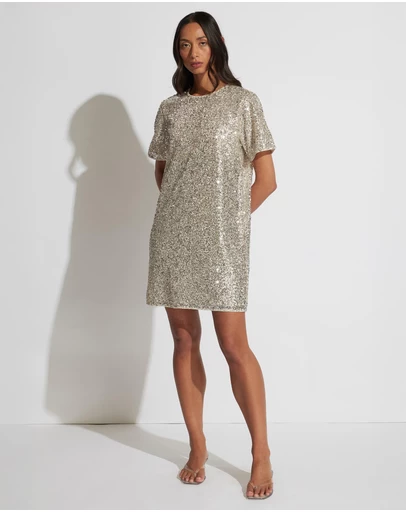 Decjuba - Sia Sequin Mini Tee Dress