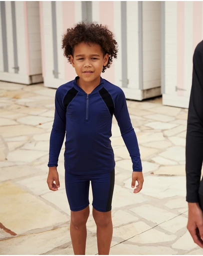 Aqua Blu Kids - Building Blocks Long Sleeve Rash Vest - Kids