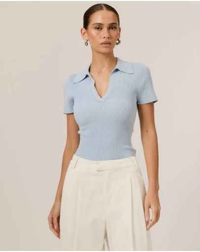 Tussah - V Front Short Sleeves Top