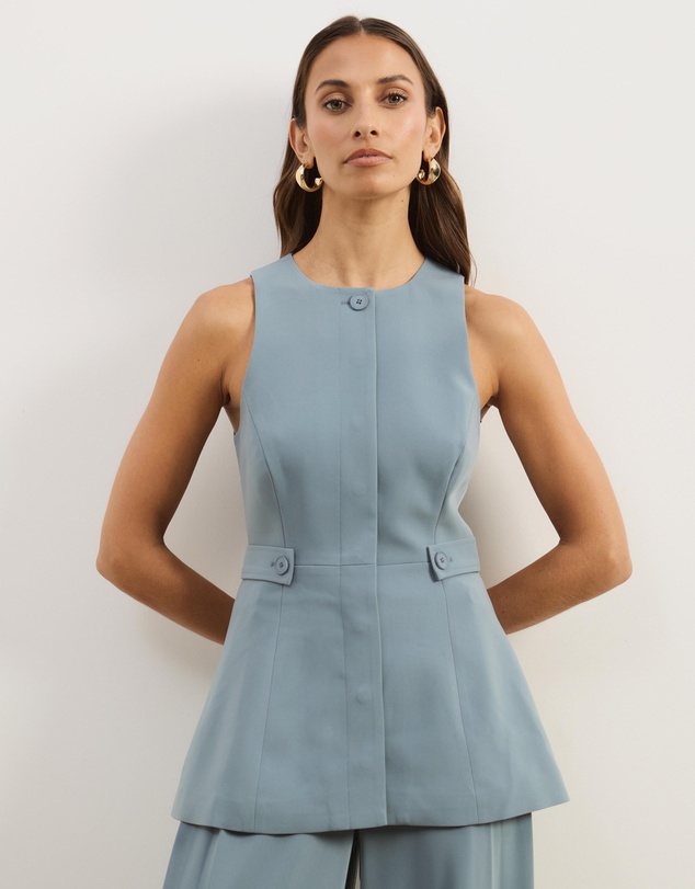 Atmos&Here - Isola Peplum Tailored Vest