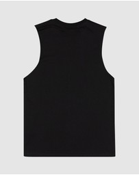 Santa Cruz - Flame Ringed Dot Front Muscle Tee - Teens