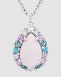 Georgini - GEORGINI WISTERIA CREATED OPAL FLORIBUNDA PENDANT SILVER
