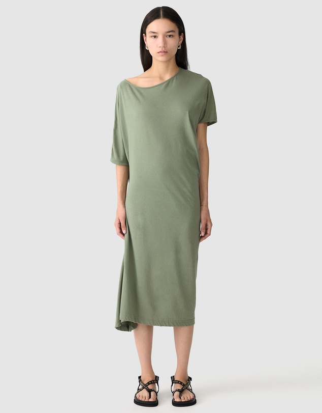 Asymmetric Slv Midi Dress