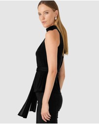 SACHA DRAKE - High Neck Tie Top
