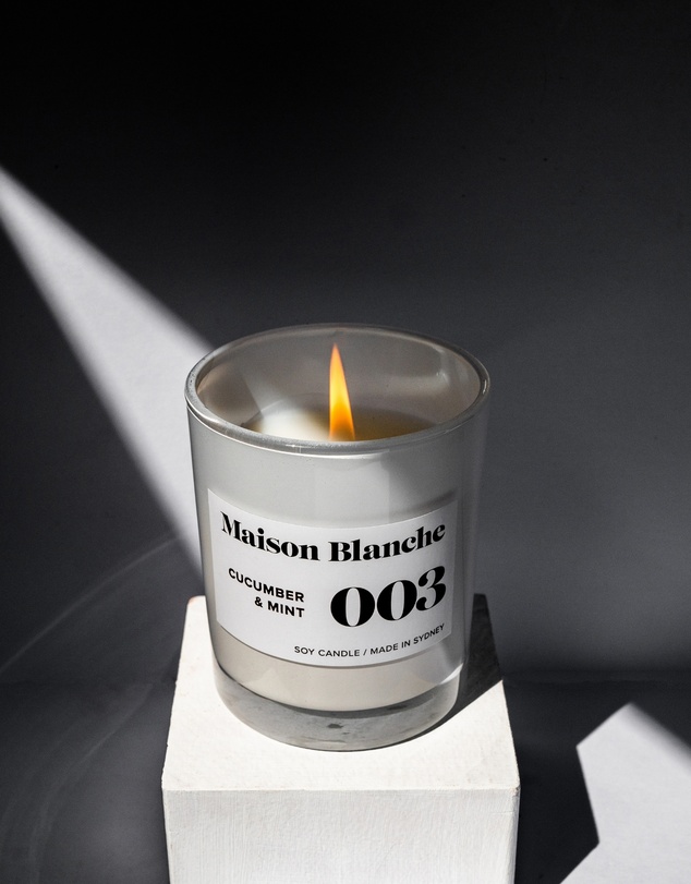 Maison Blanche - 003 Cucumber & Mint - Large Candle