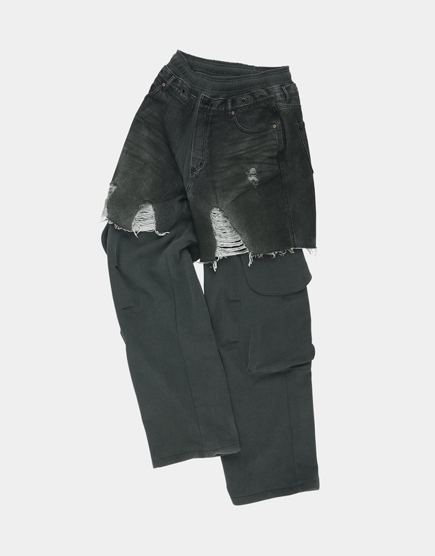 Andersson Bell - Rugged Denim-Inset Sweatpants - Unisex