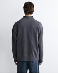 COS - Relaxed Washed-Cotton Sweatshirt