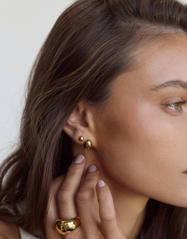 CENDRE - Bean Earrings 18K Gold