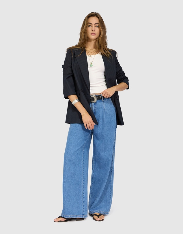 Belle & Bloom - Ready For Your Love Denim Washed Wide Leg Pant