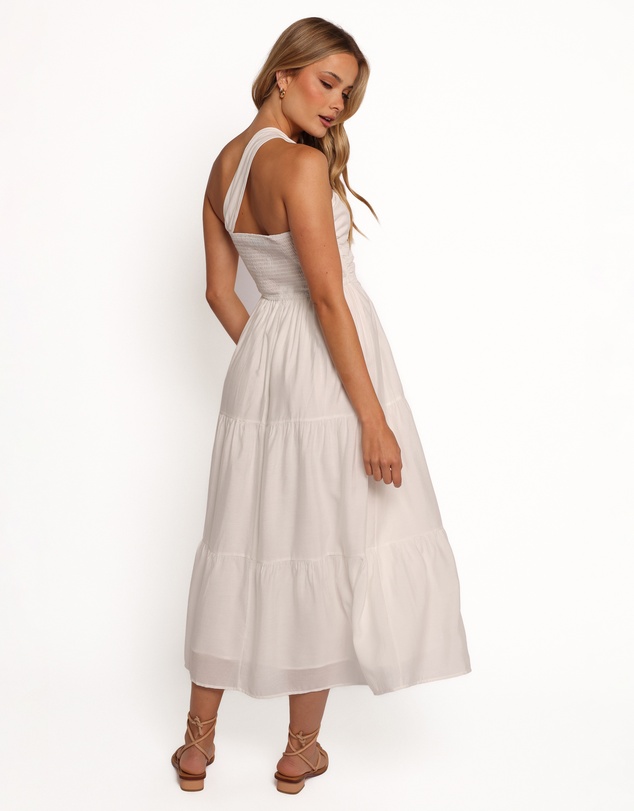 Petal & Pup - Vinny One Shoulder Maxi Dress - White