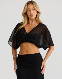 Vacay Swimwear - Vela Top Black