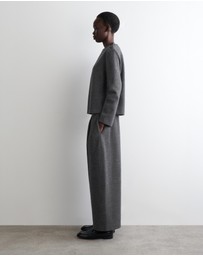 COS - Button-Detail Boiled-Wool Sweatshirt