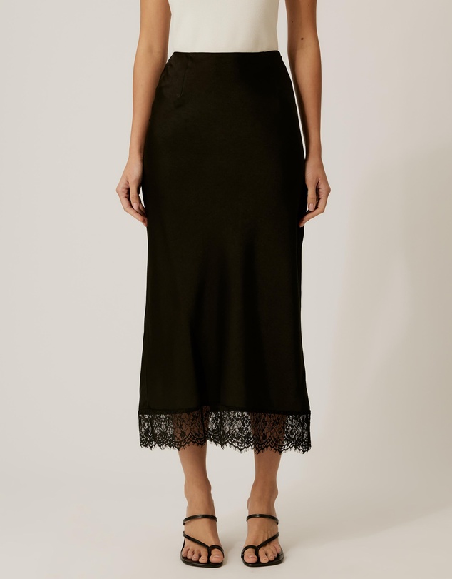 Tussah - Sadie Satin Lace Slip Skirt