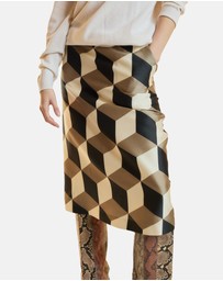 Cynthia Rowley - Silk Wool Midi Skirt