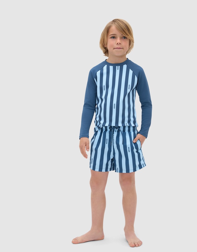 Seed Heritage - Stripe Logo Boardshort