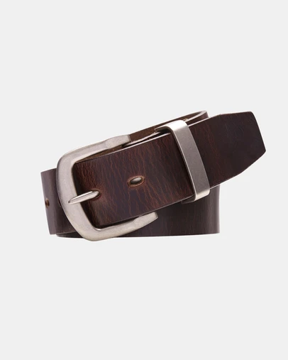 Buckle - Bronco. Australian Made Full Grain Natural Leather Belt. 38mm width.