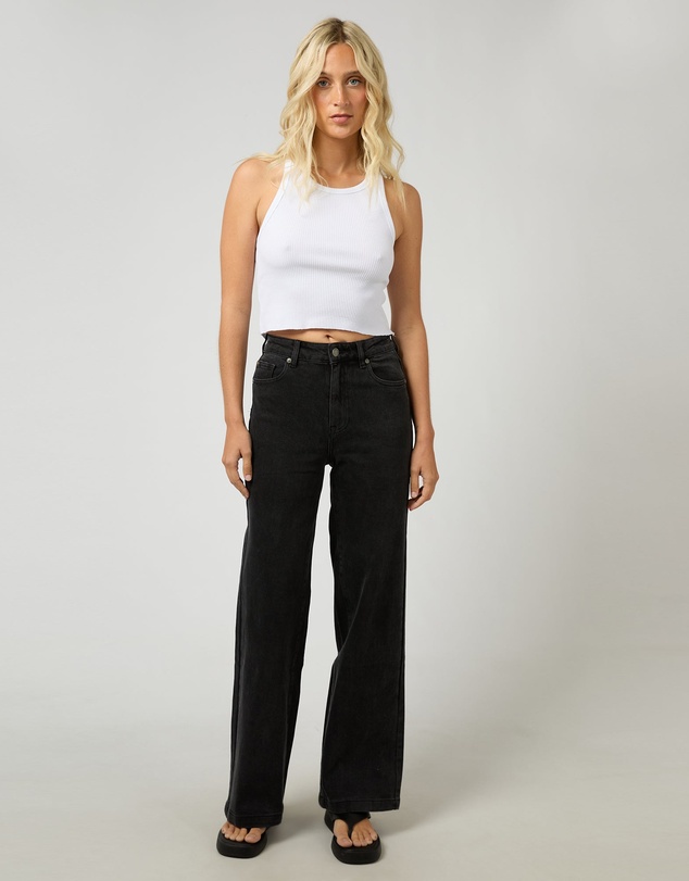 All About Eve - Jacqui Wide Leg Washed Black