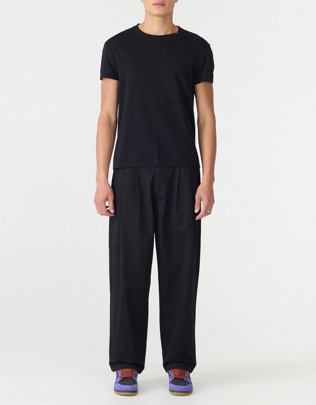 Bassike - Cotton Relaxed Pleat Pants